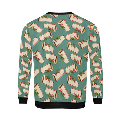 Cheesecake Pattern Print Design CK02 Men Long Sleeve Sweatshirt