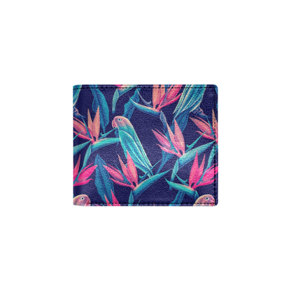 Tropical Flower Pattern Print Design TF024 Men's ID Card Wallet