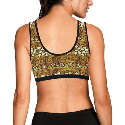 Hawaiian Themed Pattern Print Design H015 Sports Bra
