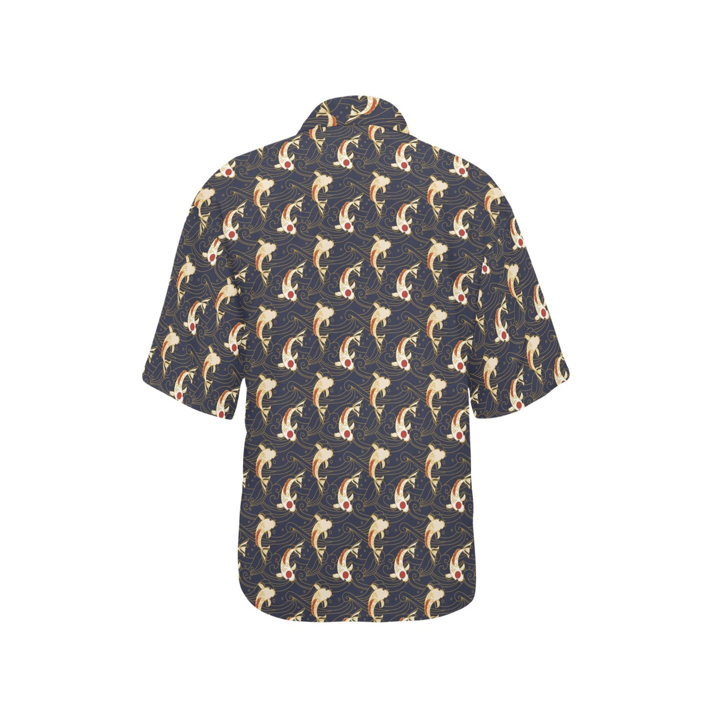 Koi Carp Japanese Design Themed Print Women's Hawaiian Shirt
