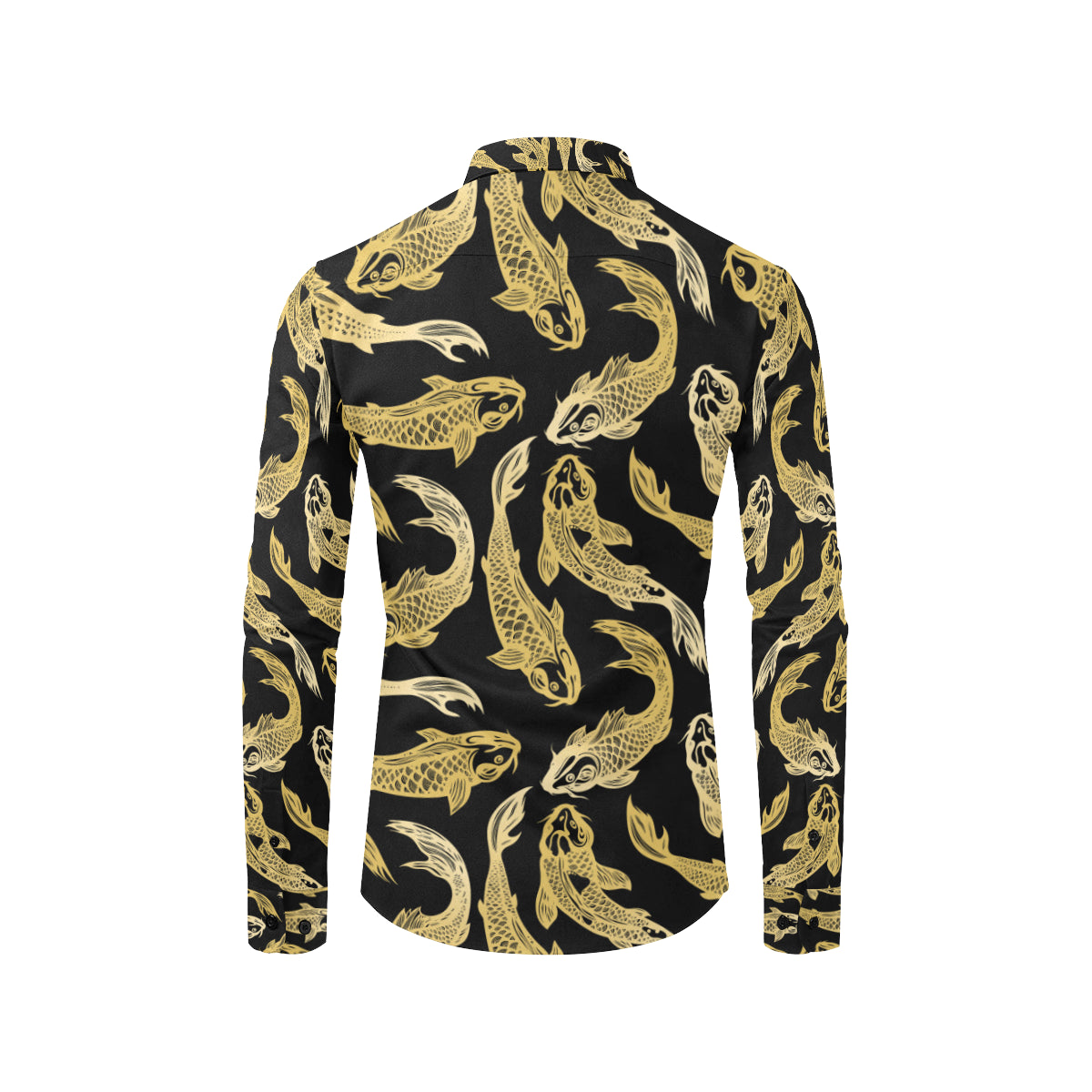 KOI Fish Pattern Print Design 03 Men's Long Sleeve Shirt