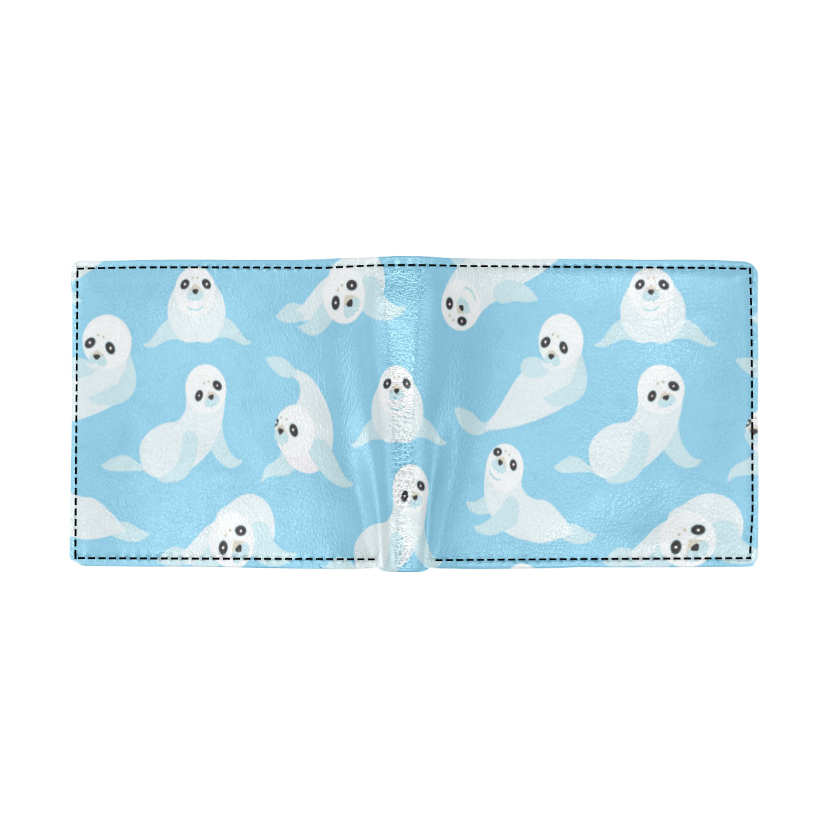 Sea Lion Cute Pattern Print Design 03 Men's ID Card Wallet