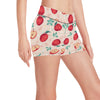 Apple Pattern Print Design AP06 Yoga Shorts