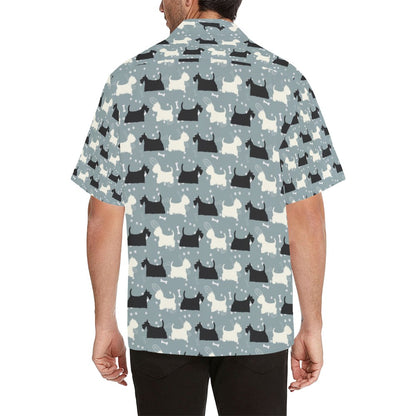Scottish Terriers Print Design LKS301 Men's Hawaiian Shirt