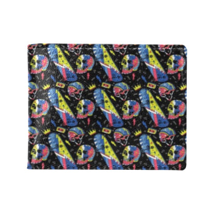 Skateboard Print Design LKS304 Men's ID Card Wallet