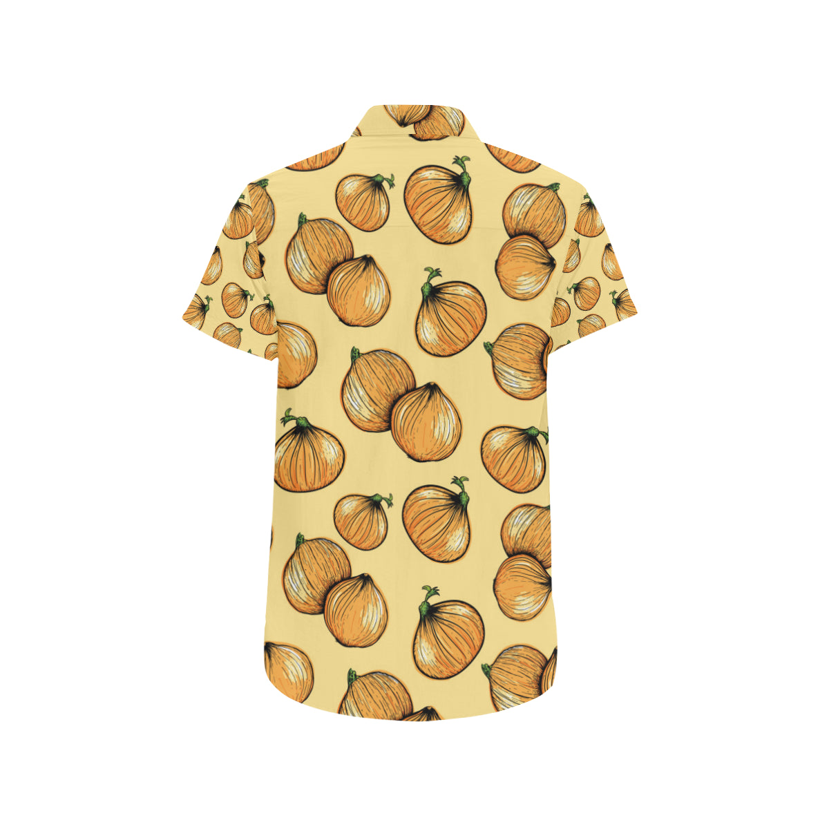 Onion Pattern Print Design A04 Men's Short Sleeve Button Up Shirt