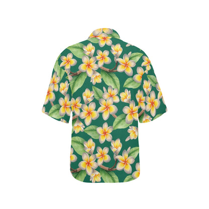 Plumeria Pattern Print Design PM07 Women's Hawaiian Shirt