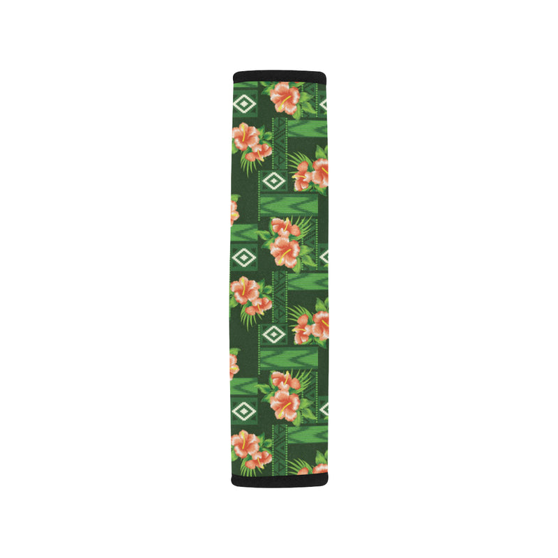 Hibiscus Pattern Print Design HB05 Car Seat Belt Cover