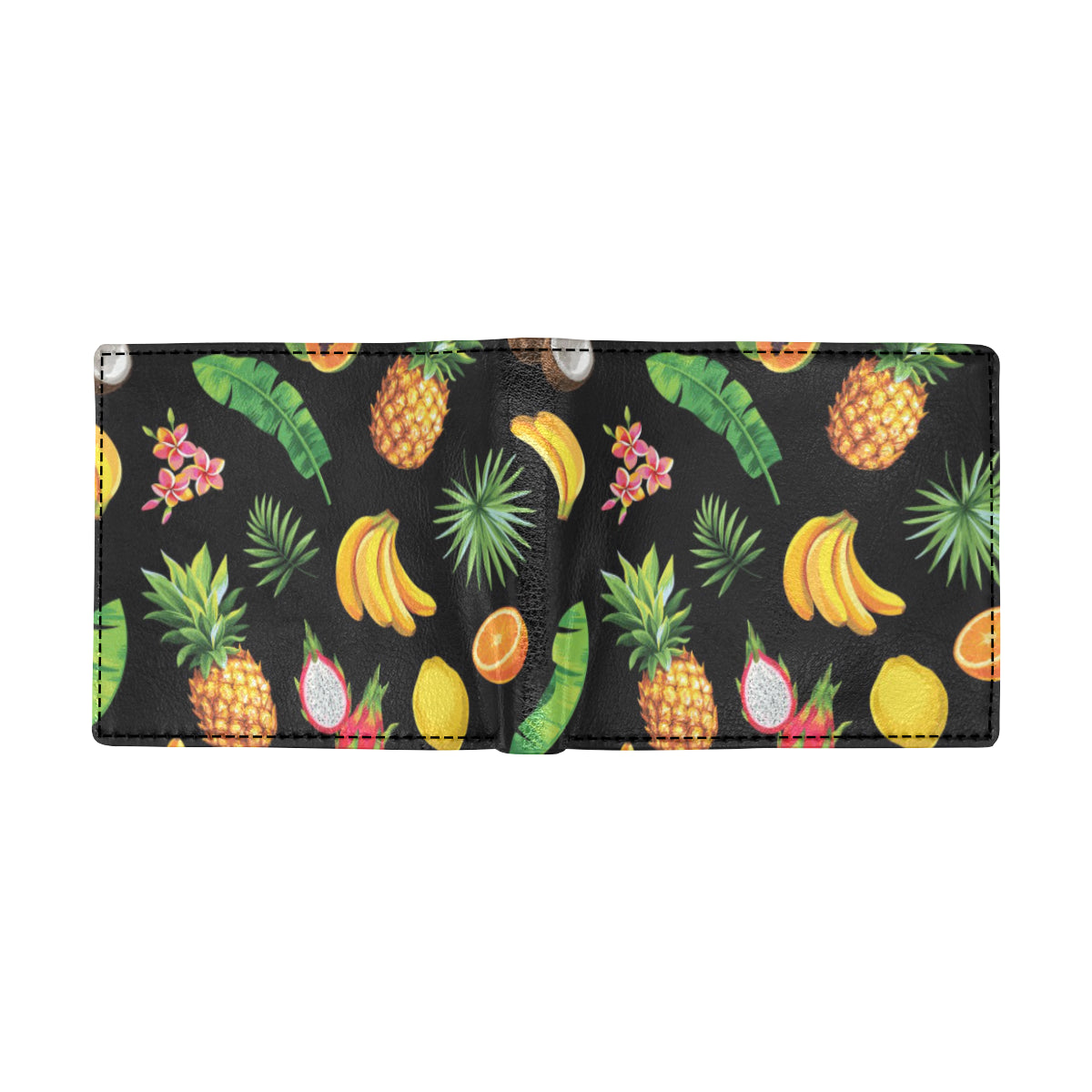Tropical Fruits Pattern Print Design TF03 Men's ID Card Wallet