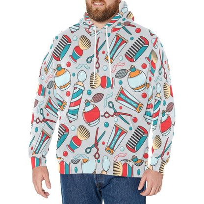 Barber Design Print Pattern JJ006 Men's Pullover Hoodie