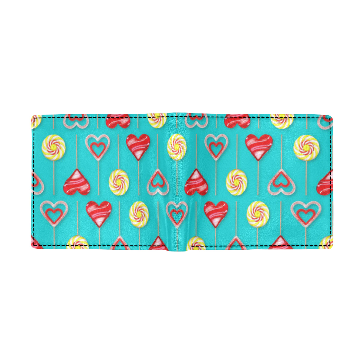 Lollipop Pattern Print Design LL06 Men's ID Card Wallet