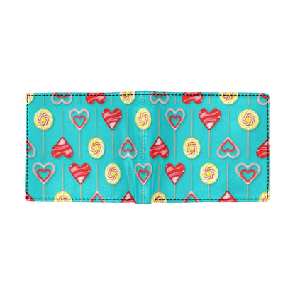 Lollipop Pattern Print Design LL06 Men's ID Card Wallet