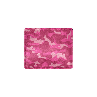 Camo Pink Pattern Print Design 01 Men's ID Card Wallet