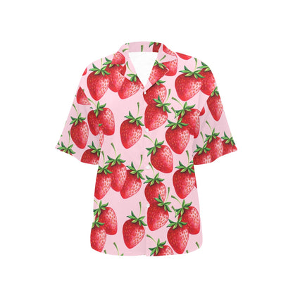Strawberry Pattern Print Design SB03 Women's Hawaiian Shirt