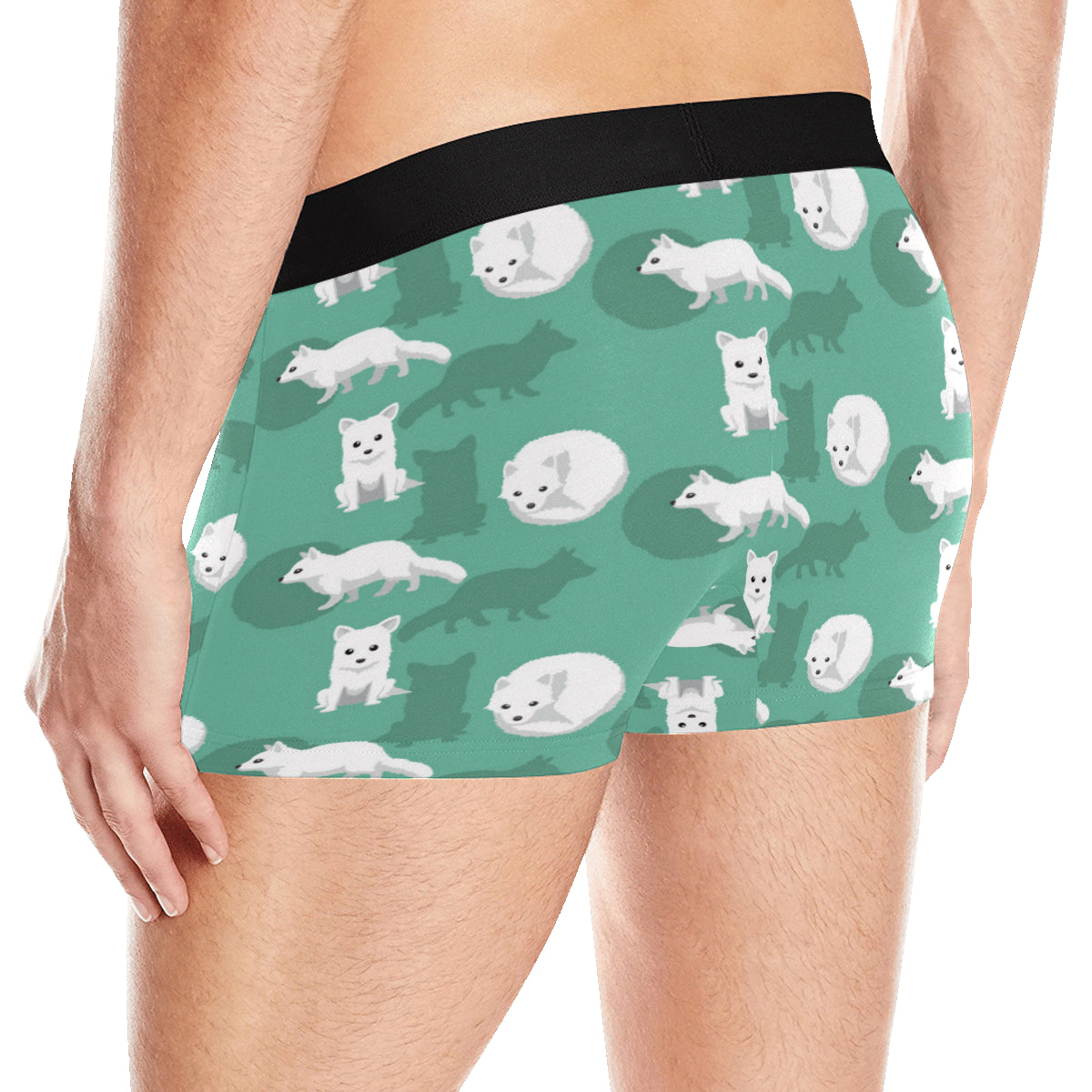 Arctic Fox Pattern Print Design Men's Boxer Briefs