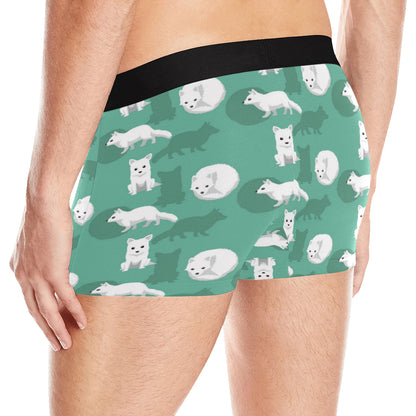 Arctic Fox Pattern Print Design Men's Boxer Briefs