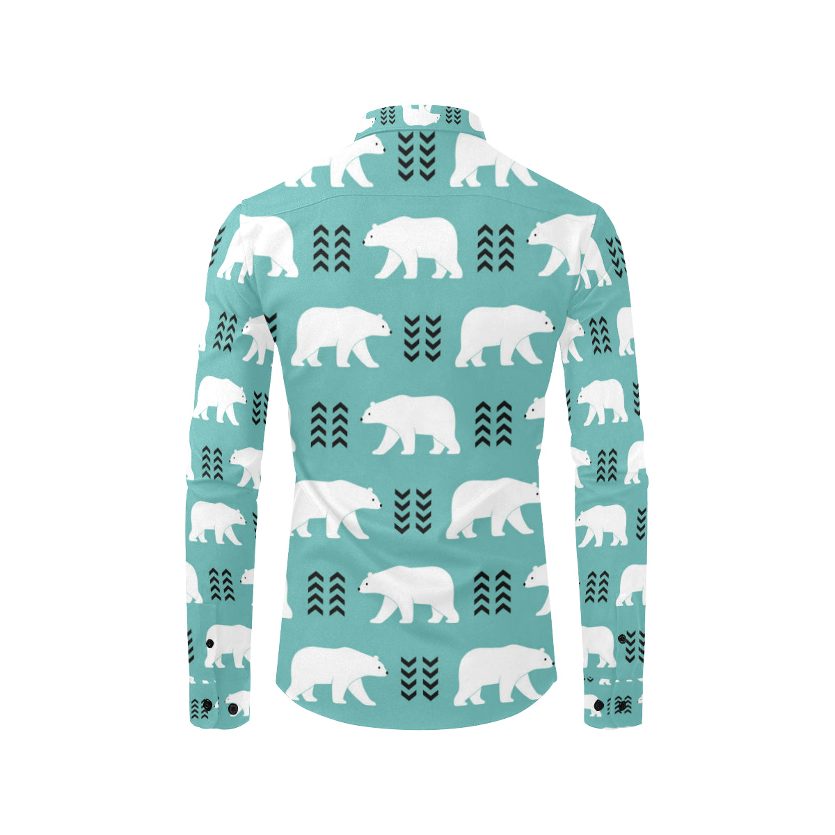 Polar Bear Pattern Print Design A05 Men's Long Sleeve Shirt