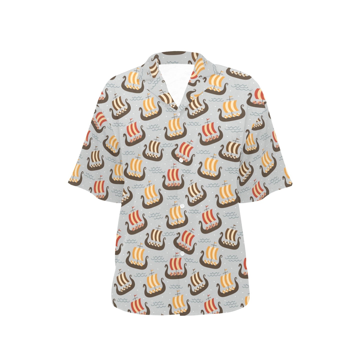 Vikings Print Design LKS308 Women's Hawaiian Shirt