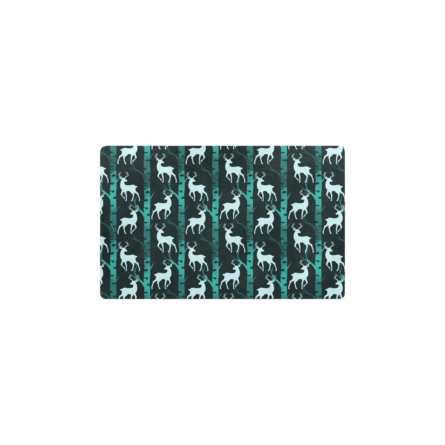 Deer Jungle Print Pattern Kitchen Mat
