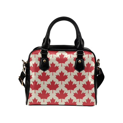 Maple Leaf Pattern Print Design 03 Shoulder Handbag