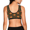 Kente Pattern Print Design 01 Sports Bra