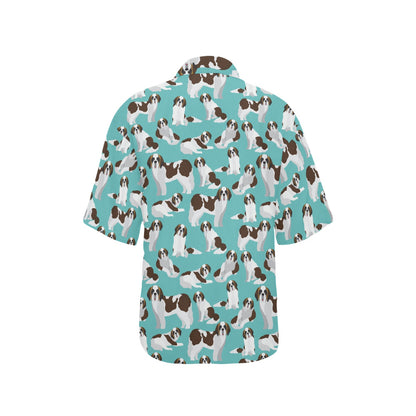 St Bernards Print Design LKS302 Women's Hawaiian Shirt