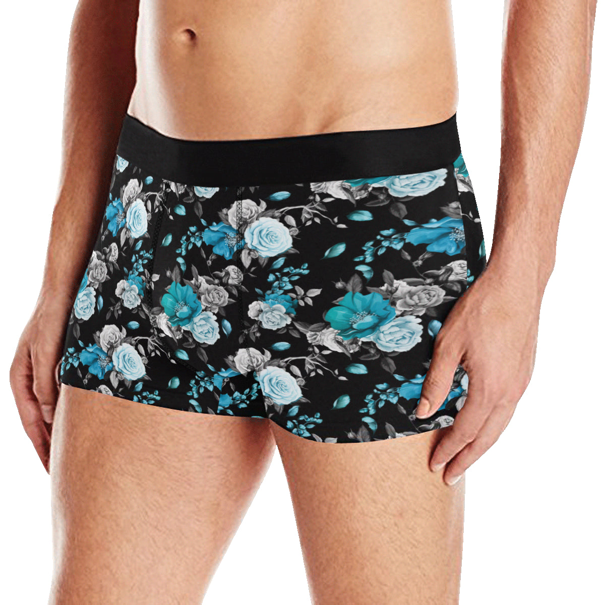 Rose Pattern Print Design A02 Men's Boxer Briefs