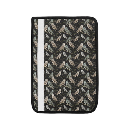 Owl Branch Themed Design Print Car Seat Belt Cover