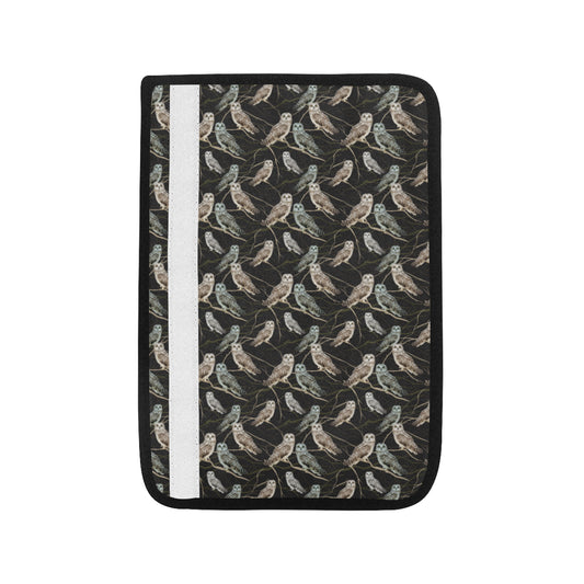 Owl Branch Themed Design Print Car Seat Belt Cover