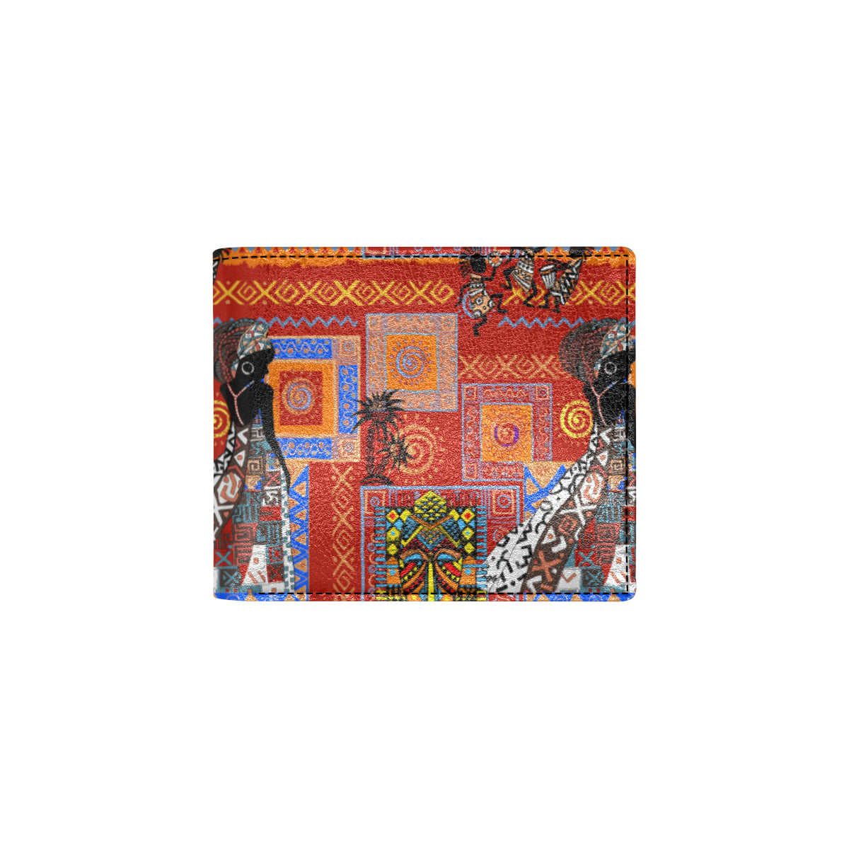 African Print Pattern Men's ID Card Wallet