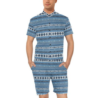 Sun Moon Pattern Print Design LKS306 Men's Romper