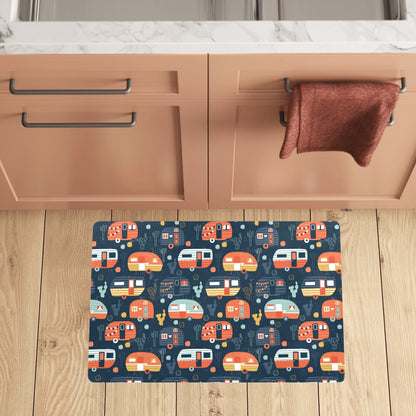Camper Caravan Print Pattern Kitchen Mat