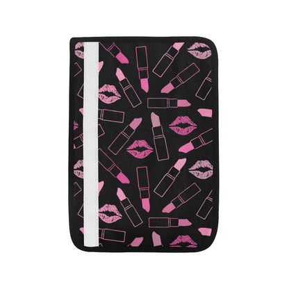 Lipstick Pink Pattern Print Design 01 Car Seat Belt Cover