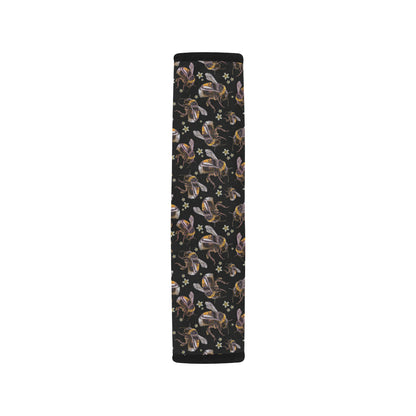 Bee Pattern Print Design 04 Car Seat Belt Cover