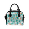 Llama Cactus Pattern Print Design 08 Shoulder Handbag