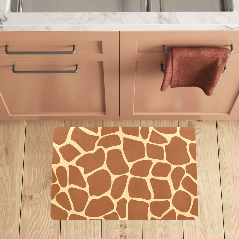 Giraffe Texture Print Kitchen Mat