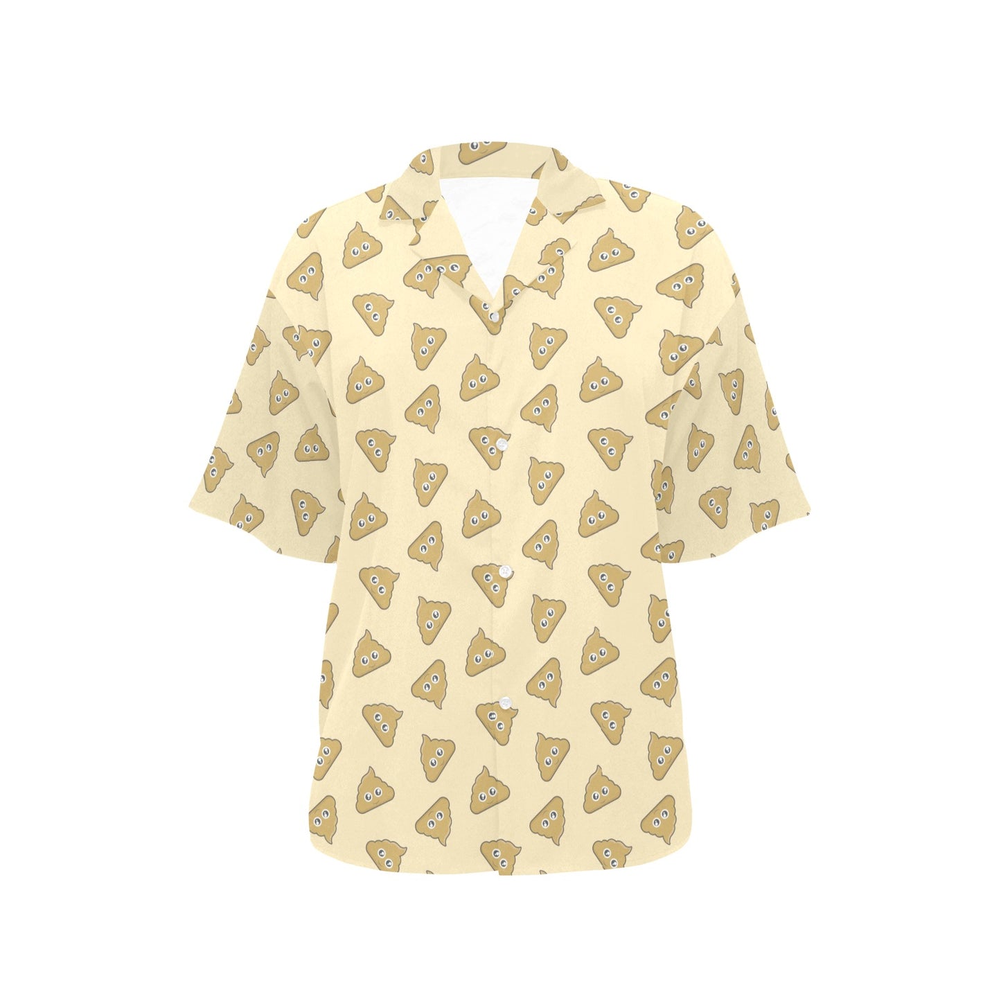 Poop Emoji Pattern Print Design A02 Women's Hawaiian Shirt