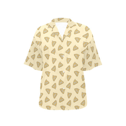 Poop Emoji Pattern Print Design A02 Women's Hawaiian Shirt