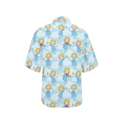 Angel Musician Pattern Print Design 09 Women's Hawaiian Shirt