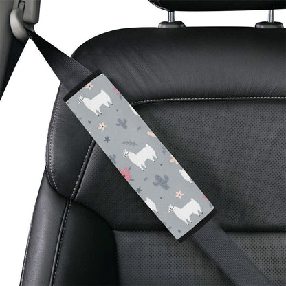 Llama Pattern Print Design 010 Car Seat Belt Cover