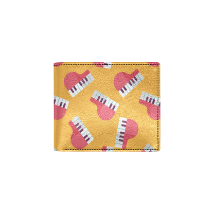 Piano Pattern Print Design 02 Men's ID Card Wallet