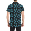 Tribal Turtle Polynesian Themed Design Men's Short Sleeve Button Up Shirt