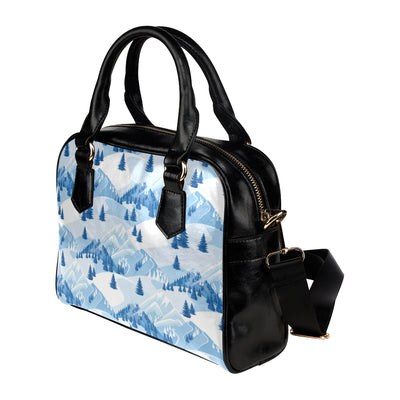 Mountain Pattern Print Design 03 Shoulder Handbag