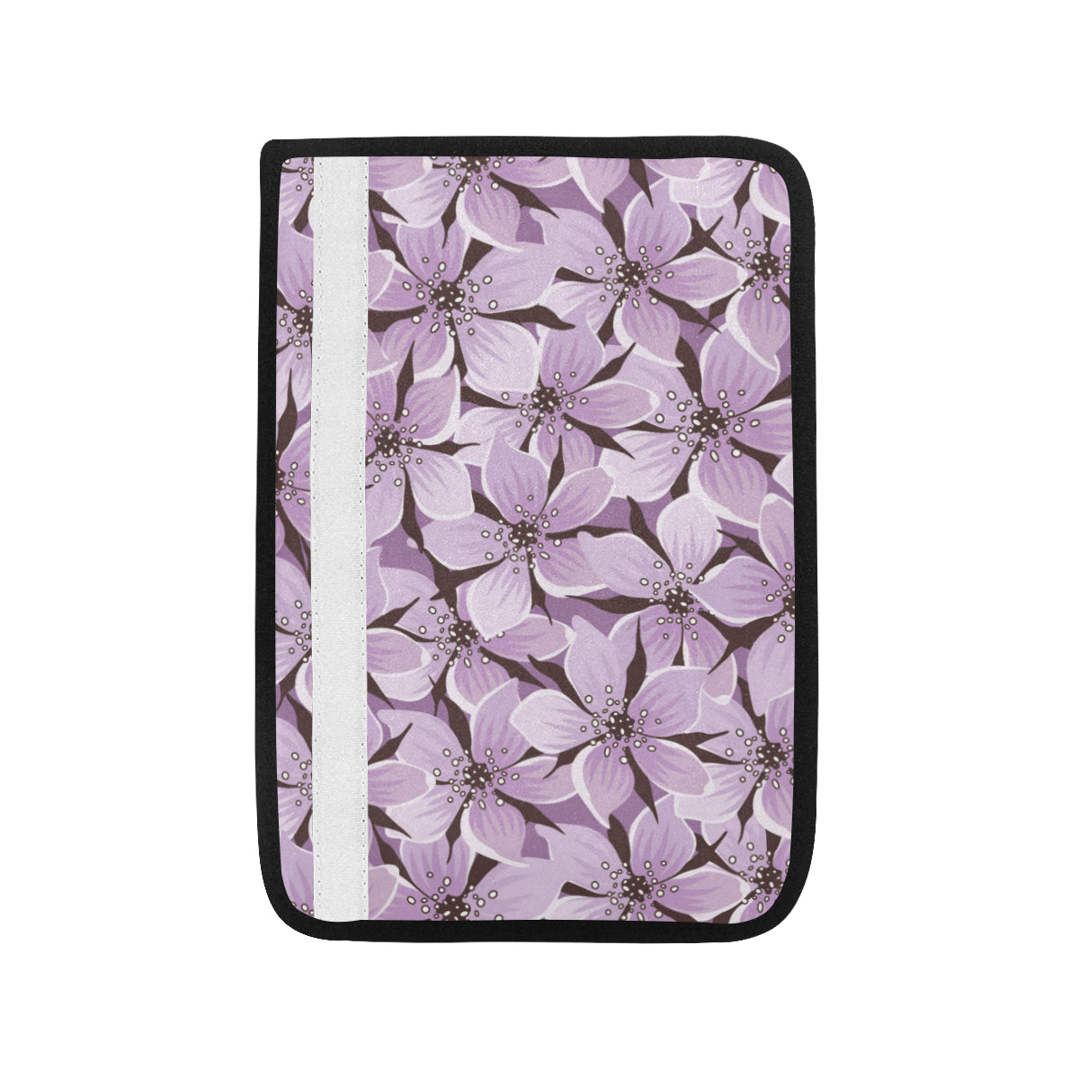 Lilac Pattern Print Design 01 Car Seat Belt Cover