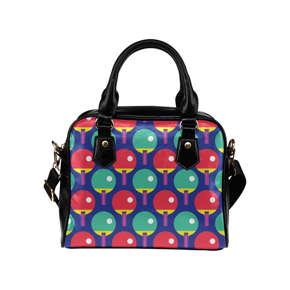 Ping Pong Pattern Print Design A03 Shoulder Handbag