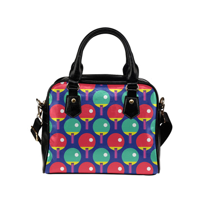 Ping Pong Pattern Print Design A03 Shoulder Handbag