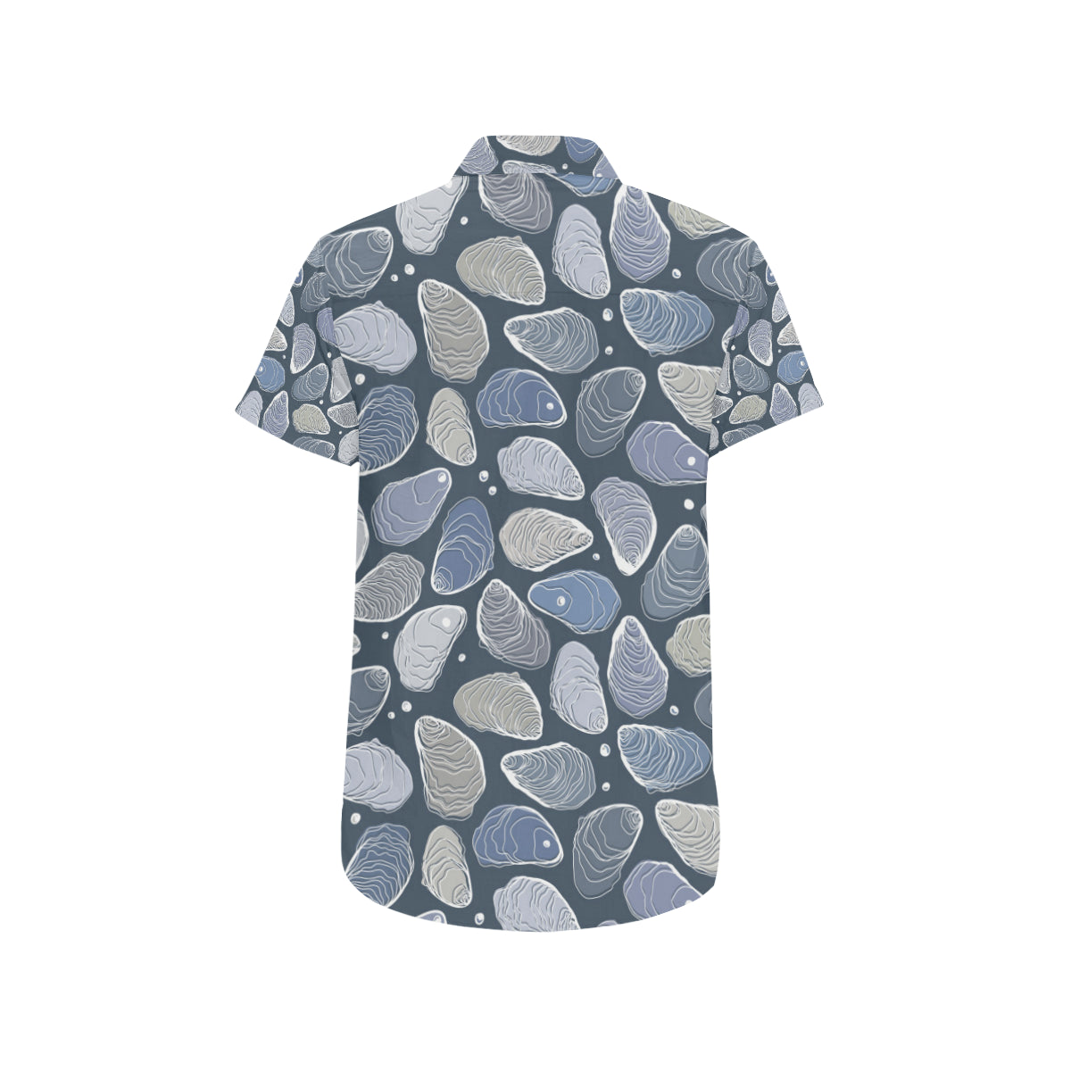 Oyster Pattern Print Design 02 Men's Short Sleeve Button Up Shirt