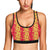 Orange Hibiscus Pattern Print Design HB018 Sports Bra