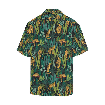 Jaguar Jungle Pattern Print Design 03 Men's Hawaiian Shirt