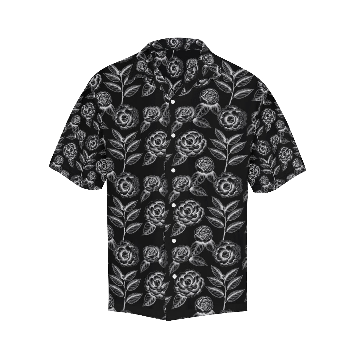 Camellia Pattern Print Design 02 Men's Hawaiian Shirt